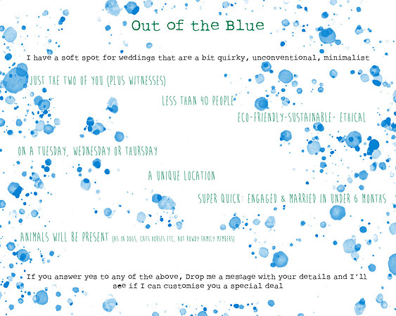 out of the blue
